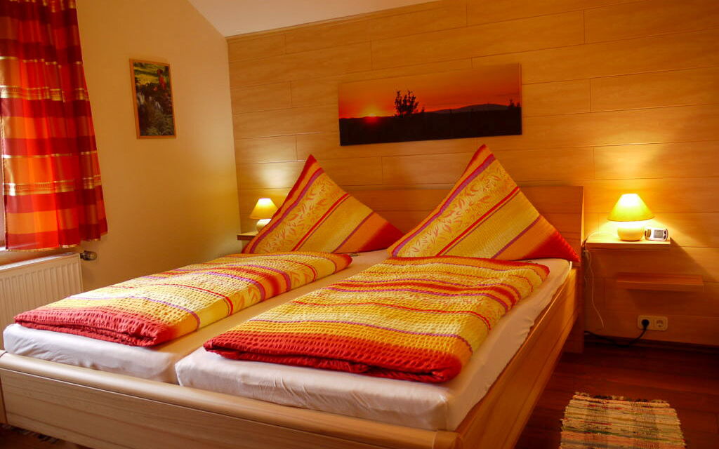 Schlafzimmer in der FeWo Abigail Friedrichroda