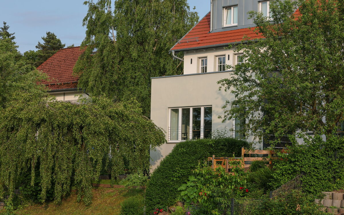 Außenansicht vom Waldgold Chalet Friedrichroda