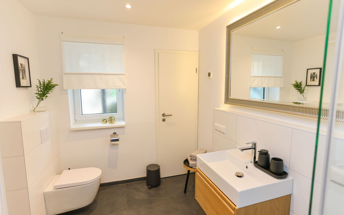 Badezimmer im Waldgold Chalet Friedrichroda