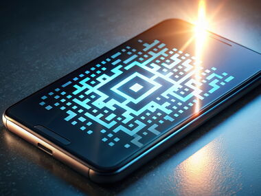 Smartphone mit QR Code